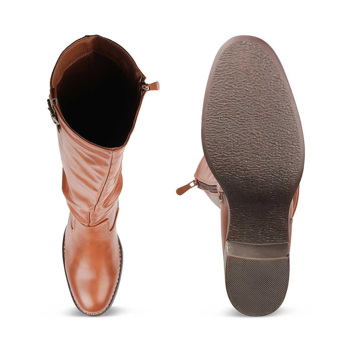 The Gardaber Camel Women's Knee-length Boots Tresmode - Tresmode