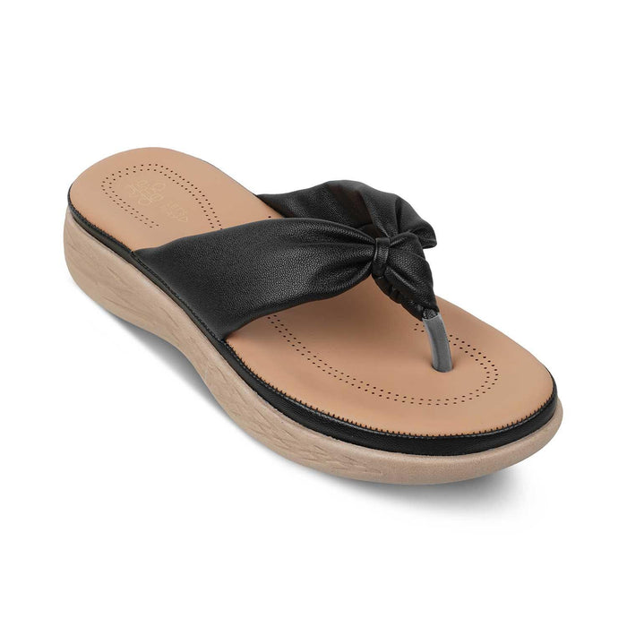 The Habi New Black Women's Casual Wedge Sandals Tresmode - Tresmode
