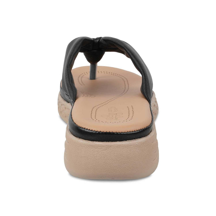 The Habi New Black Women's Casual Wedge Sandals Tresmode - Tresmode