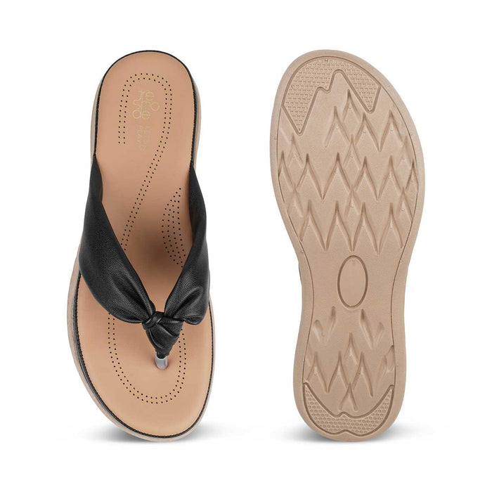 The Habi New Black Women's Casual Wedge Sandals Tresmode - Tresmode
