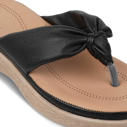 The Habi New Black Women's Casual Wedge Sandals Tresmode - Tresmode