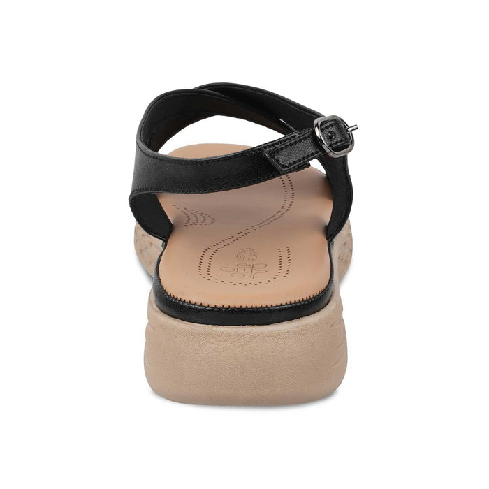 The Havit Black Women's Casual Wedge Sandals Tresmode - Tresmode