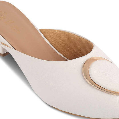 The Jelew White Women's Dress Mule Sandals Tresmode - Tresmode