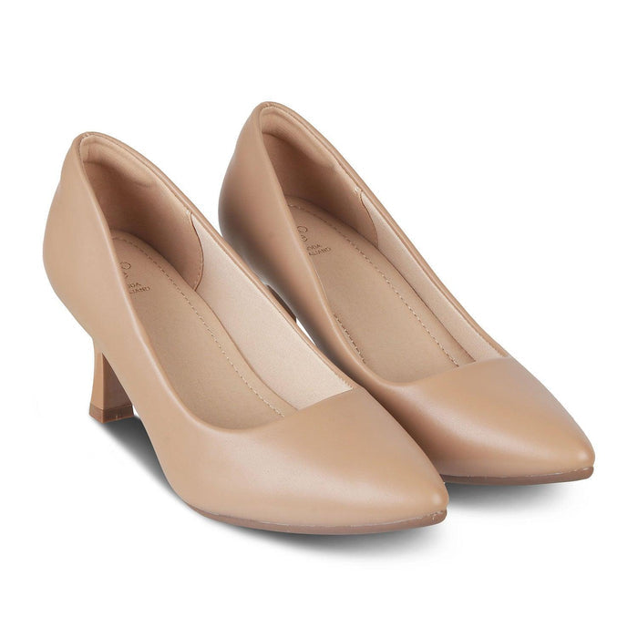 The Latini Tan Women's Pump Heels Tresmode - Tresmode