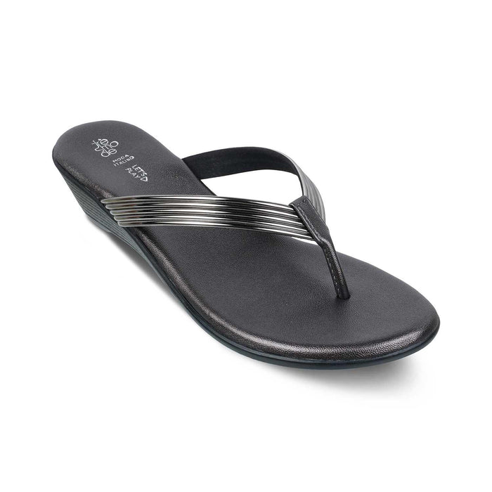 The Macks Pewter Women's Dress Wedge Sandals Tresmode - Tresmode