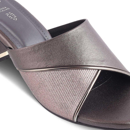 The Macky Pewter Women's Dress Block Heel Sandals Tresmode - Tresmode