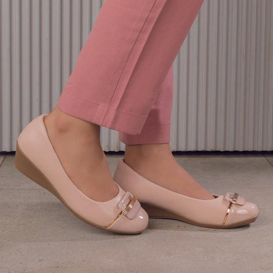 The Mian Beige Women's Dress Ballerina Wedges Tresmode - Tresmode