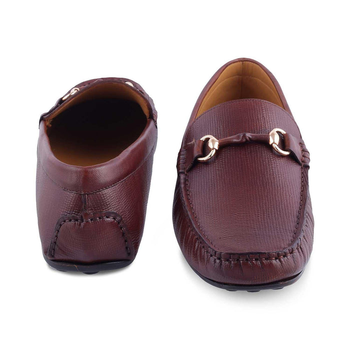 The Mills Tan Men's Leather Driving Loafers Tresmode - Tresmode