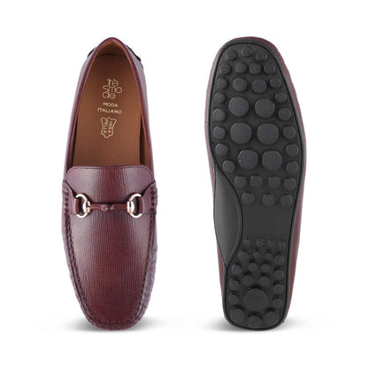 The Mills Tan Men's Leather Driving Loafers Tresmode - Tresmode