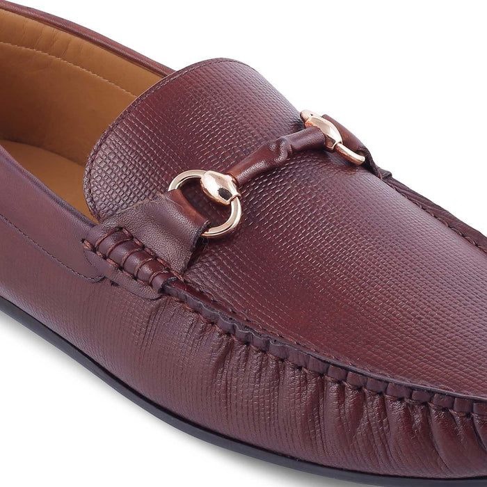 The Mills Tan Men's Leather Driving Loafers Tresmode - Tresmode