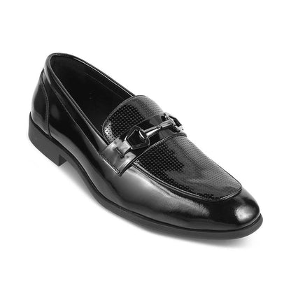The Obama Black Men's Leather Loafers Tresmode - Tresmode