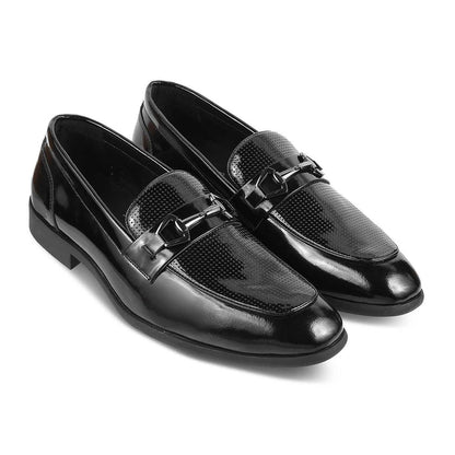 The Obama Black Men's Leather Loafers Tresmode - Tresmode