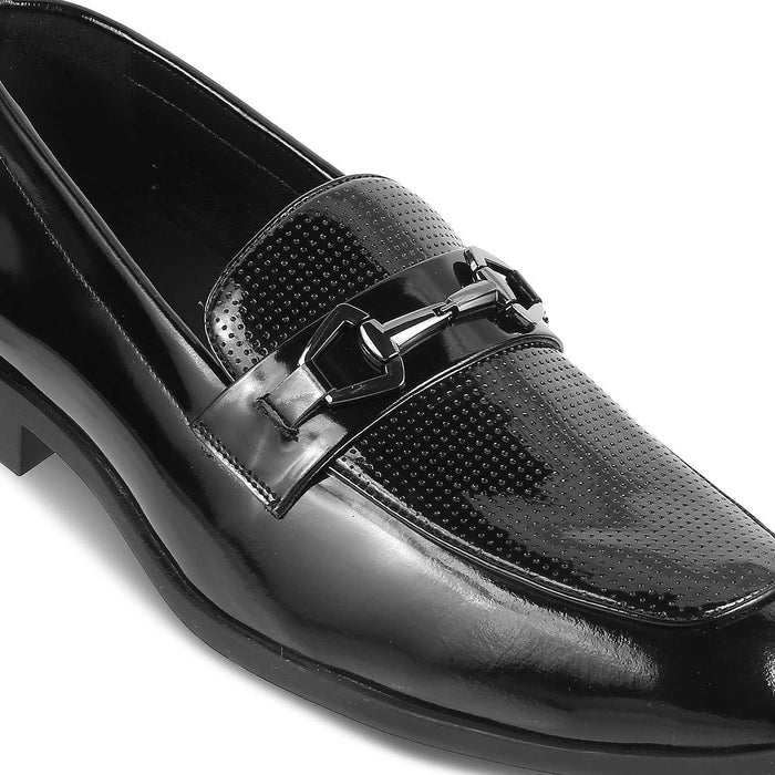 The Obama Black Men's Leather Loafers Tresmode - Tresmode