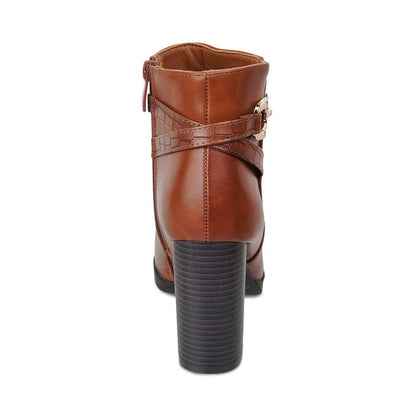 The Paris Camel Women's Ankle-length Boots Tresmode - Tresmode