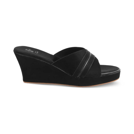 The Party Black Women's Dress Wedge Sandals Tresmode - Tresmode
