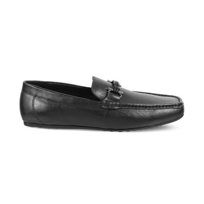 The Proter Black Men's Leather Driving Loafers Tresmode - Tresmode