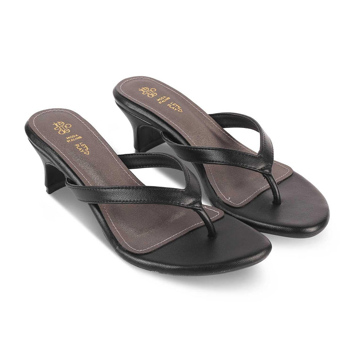 The Puglia Black Women's Dress Heel Sandals Tresmode - Tresmode