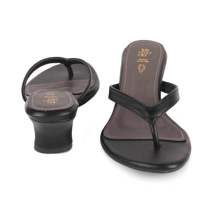 The Puglia Black Women's Dress Heel Sandals Tresmode - Tresmode