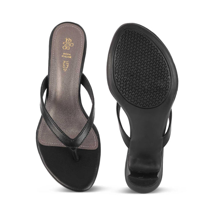 The Puglia Black Women's Dress Heel Sandals Tresmode - Tresmode