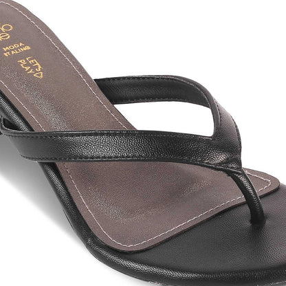 The Puglia Black Women's Dress Heel Sandals Tresmode - Tresmode