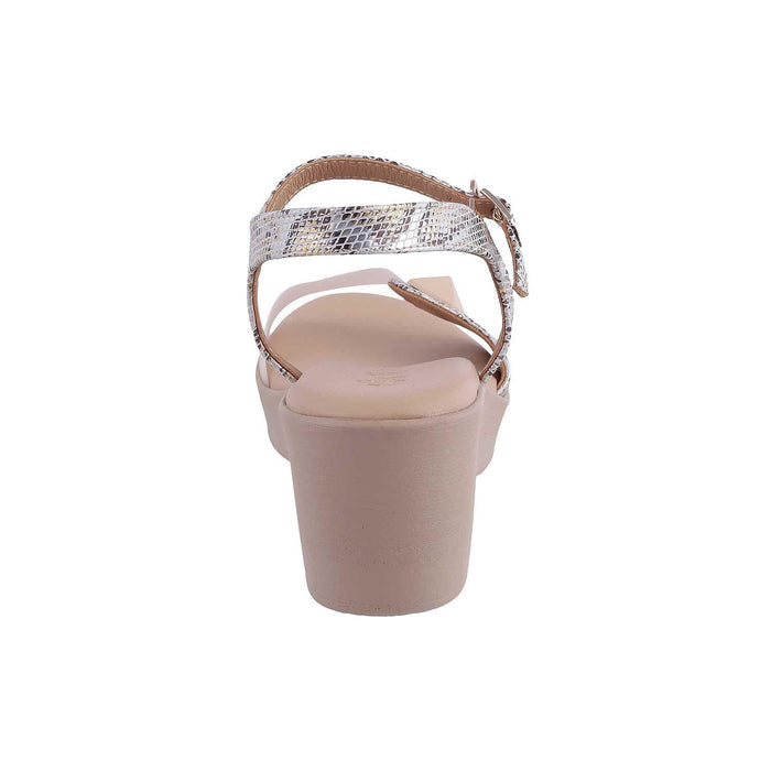 The Python Beige Women's Dress Heel Sandals Tresmode - Tresmode