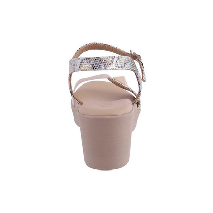 The Python Beige Women's Dress Heel Sandals Tresmode - Tresmode