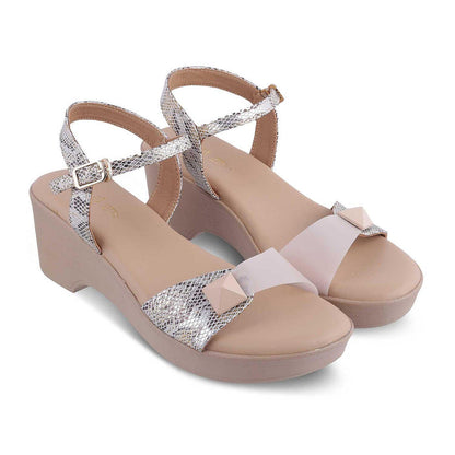 The Python Beige Women's Dress Heel Sandals Tresmode - Tresmode