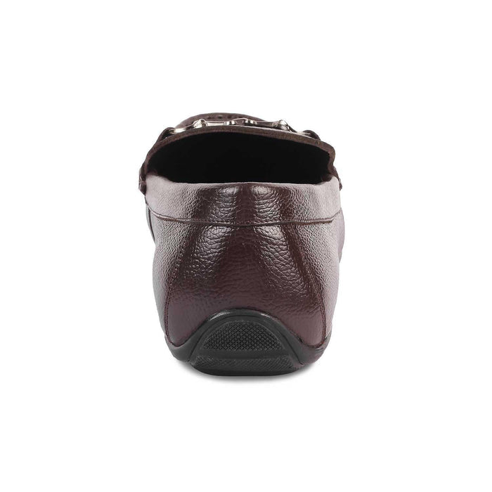 The Rosee Brown Men's Leather Driving Loafers Tresmode - Tresmode