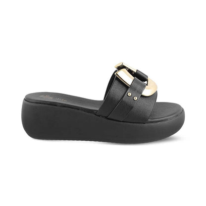 The Shorse Black Women's Dress Wedge Sandals Tresmode - Tresmode