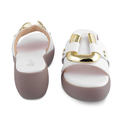 The Shorse White Women's Dress Wedge Sandals Tresmode - Tresmode