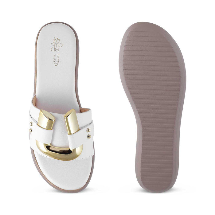 The Shorse White Women's Dress Wedge Sandals Tresmode - Tresmode