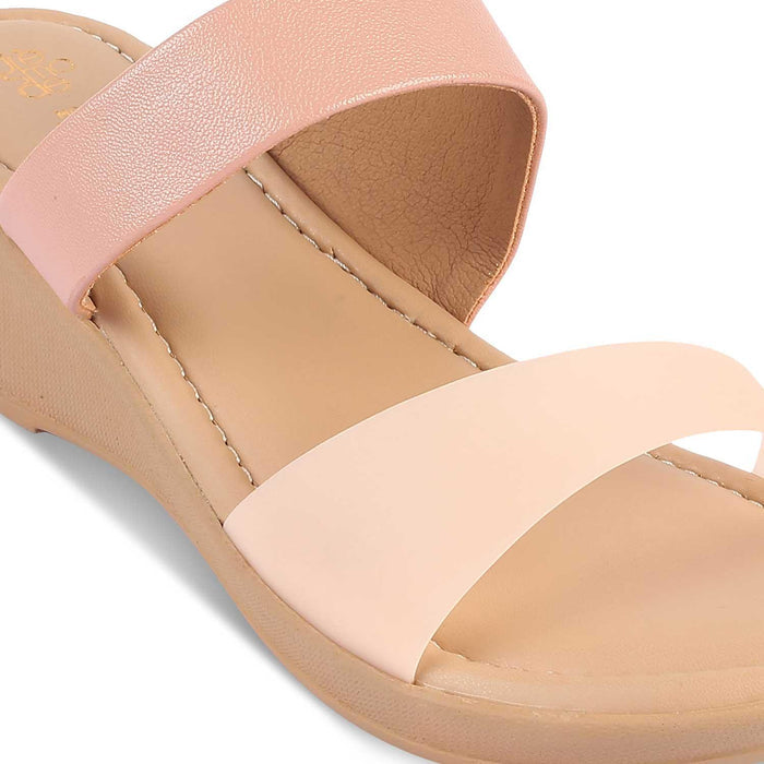 The Sios Pink Women's Casual Wedge Sandals Tresmode - Tresmode