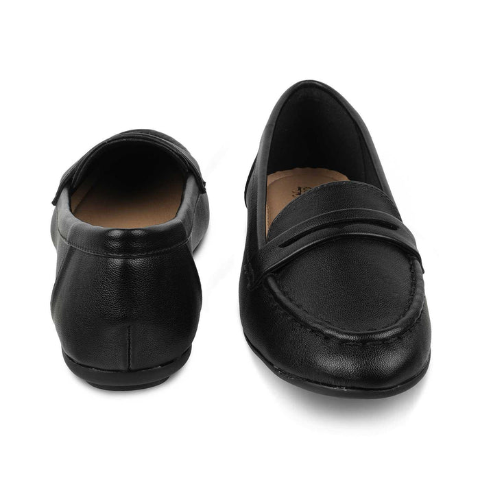 The Snap Black Women's Casual Loafers Tresmode - Tresmode