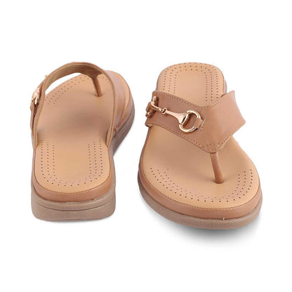 The Spacks Tan Women's Casual Platform Flats Tresmode - Tresmode