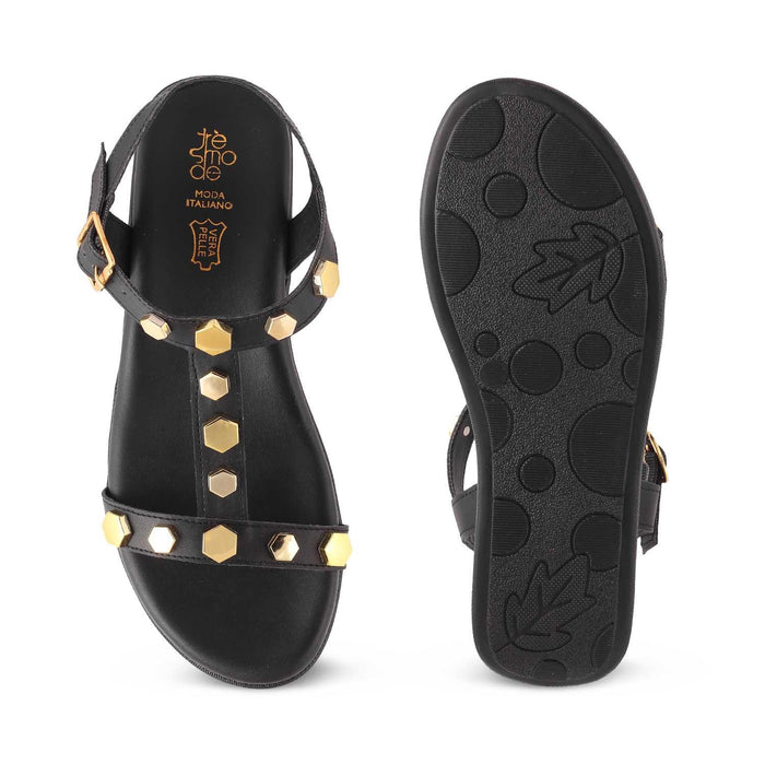 The Stud Black Women's Dress Flats Tresmode - Tresmode