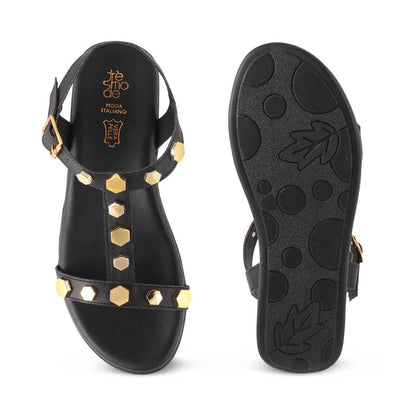 The Stud Black Women's Dress Flats Tresmode - Tresmode