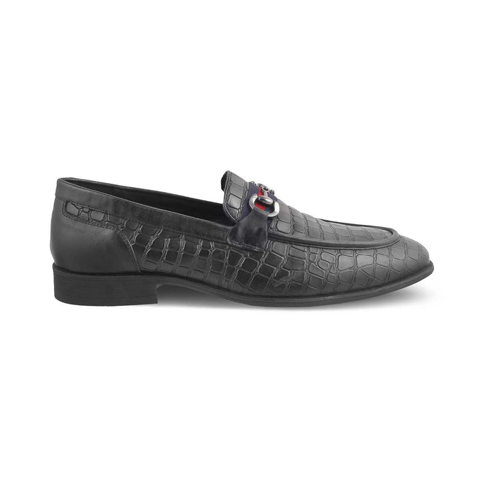 The Sweden Black Men's Leather Loafers Tresmode - Tresmode