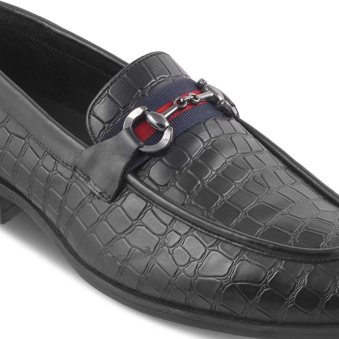 The Sweden Black Men's Leather Loafers Tresmode - Tresmode