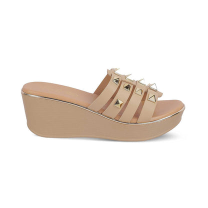 The Tango Beige Women's Dress Wedge Sandals Tresmode - Tresmode