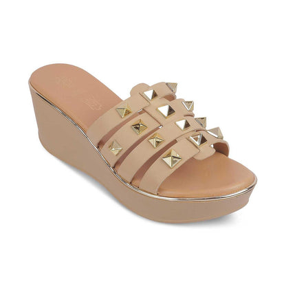 The Tango Beige Women's Dress Wedge Sandals Tresmode - Tresmode