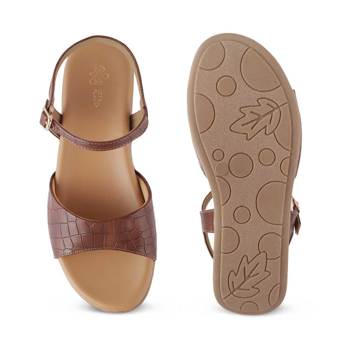 The Tiles Brown Women's Casual Flats Tresmode - Tresmode