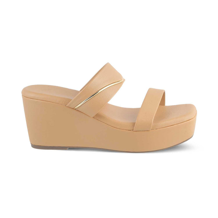 The Tofame Beige Women's Dress Wedge Sandals Tresmode - Tresmode
