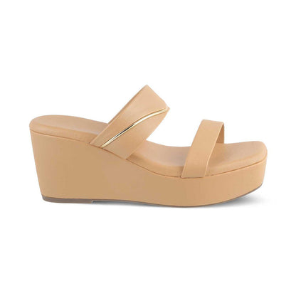 The Tofame Beige Women's Dress Wedge Sandals Tresmode - Tresmode