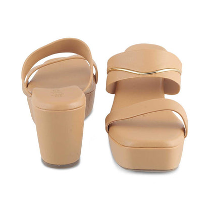 The Tofame Beige Women's Dress Wedge Sandals Tresmode - Tresmode