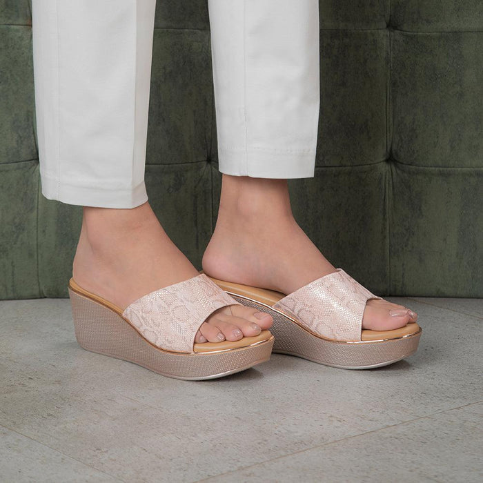 The Tosam Champagne Women's Dress Wedge Sandals Tresmode - Tresmode