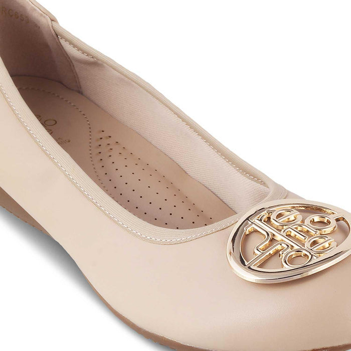 The Tresmo Beige Women's Dress Ballerinas Tresmode - Tresmode