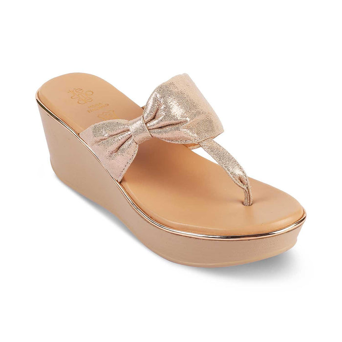 The Tryst Champagne Women's Dress Wedges Tresmode - Tresmode