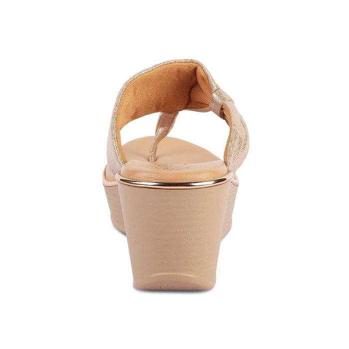 The Tryst Champagne Women's Dress Wedges Tresmode - Tresmode