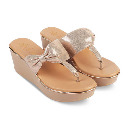 The Tryst Champagne Women's Dress Wedges Tresmode - Tresmode