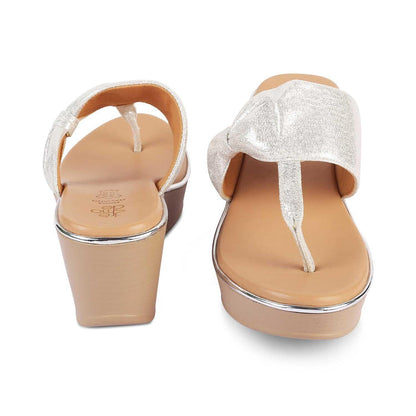 The Tryst Silver Women's Dress Wedges Tresmode - Tresmode